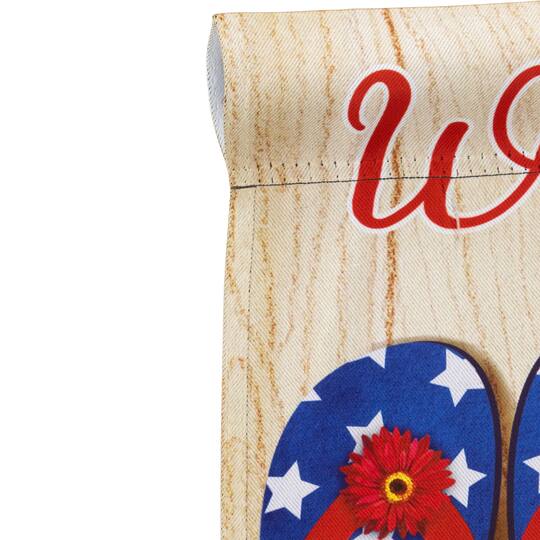 18" Sandy Beach Welcome Stars & Stripes Patriotic Garden Flag